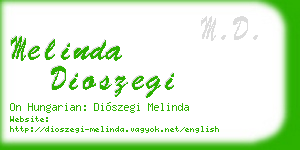 melinda dioszegi business card